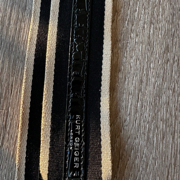 Kurt Geiger Black Croc-Pattern Shoulder Bag - Picture 15 of 15